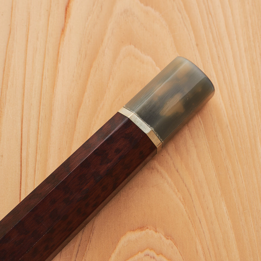 Snakewood Handle with Double Spacer and Double Buffalo Horn 145mm